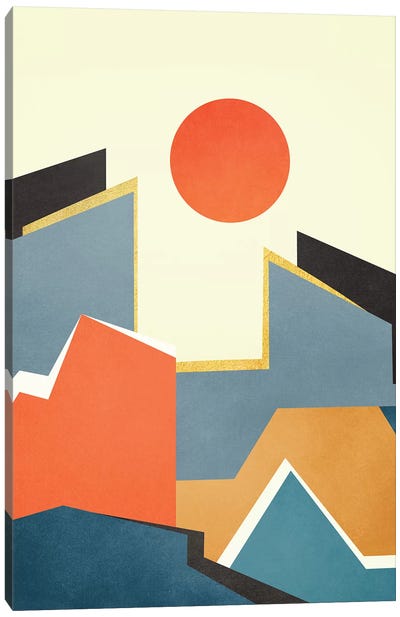 Abstract Architecture III Canvas Art Print - '70s Sunsets