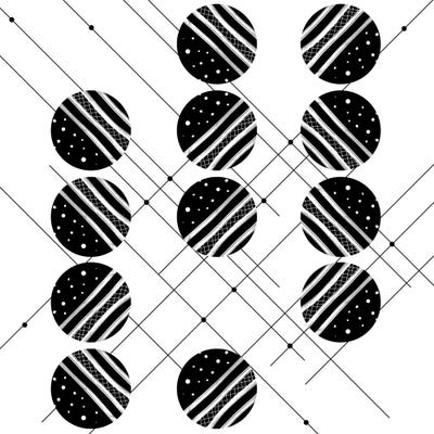 Black & White Graphic III by Marco Gonzalez framed wall art