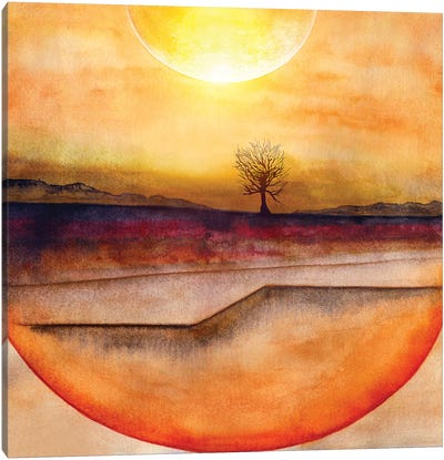 Lone Tree III Canvas Art Print - '70s Sunsets