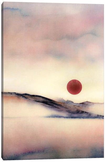 Red Sun VII Canvas Art Print - '70s Sunsets