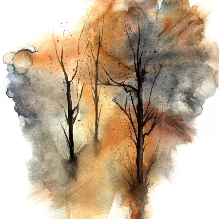 Watercolor Trees III by Marco Gonzalez wall art