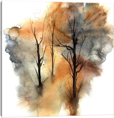 Watercolor Trees III Canvas Art Print - Marco Gonzalez
