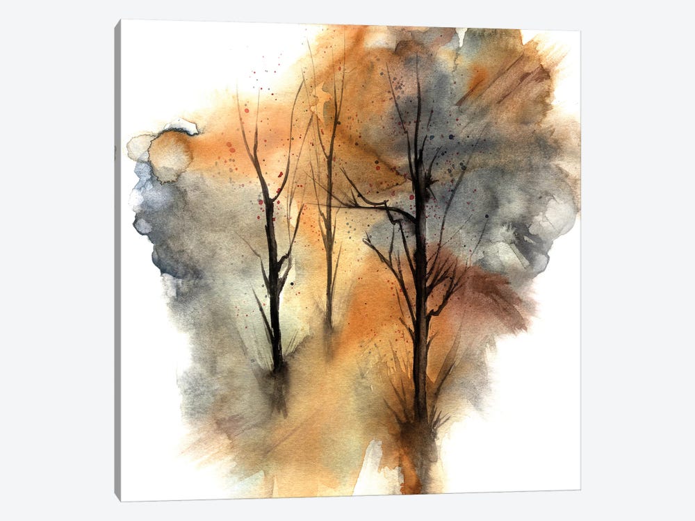 Watercolor Trees III by Marco Gonzalez 1-piece Canvas Print