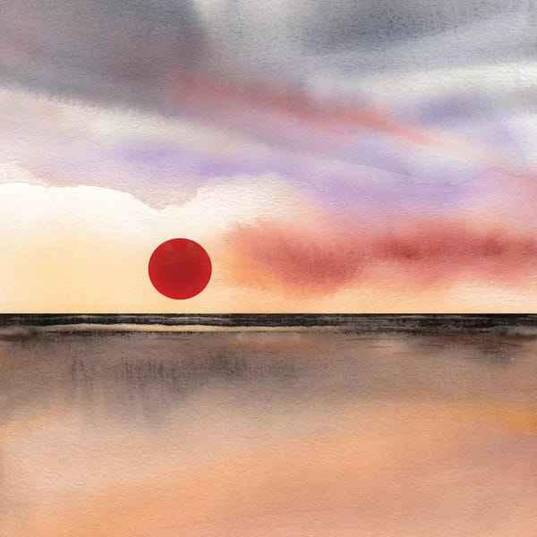 Cloudy Sunsets: Red Sun II by Marco Gonzalez