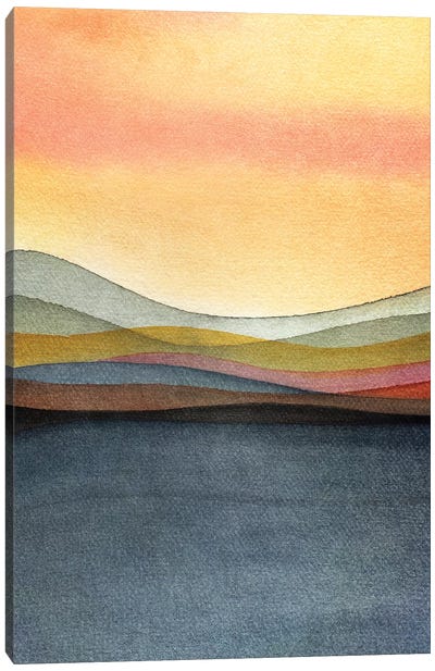 Trippy Landscape III Canvas Art Print - '70s Sunsets