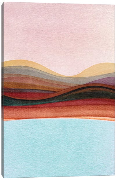 Trippy Landscape IV Canvas Art Print - '70s Sunsets