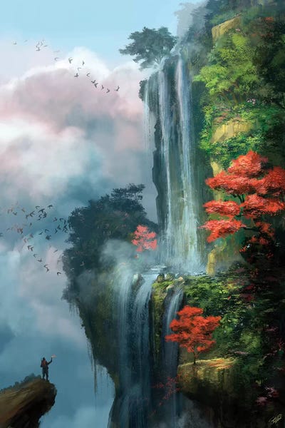 In The Clouds by Steve Goad framed canvas print