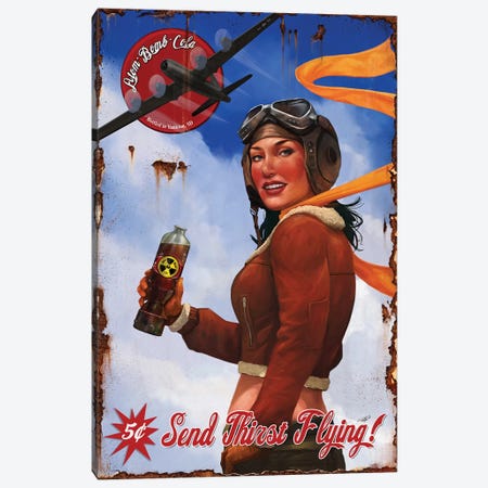 Send Thirst Flying Canvas Print #GOA24} by Steve Goad Canvas Art Print