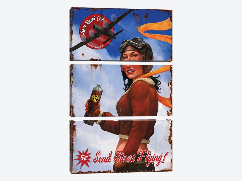 Send Thirst Flying by Steve Goad 3-piece Canvas Print