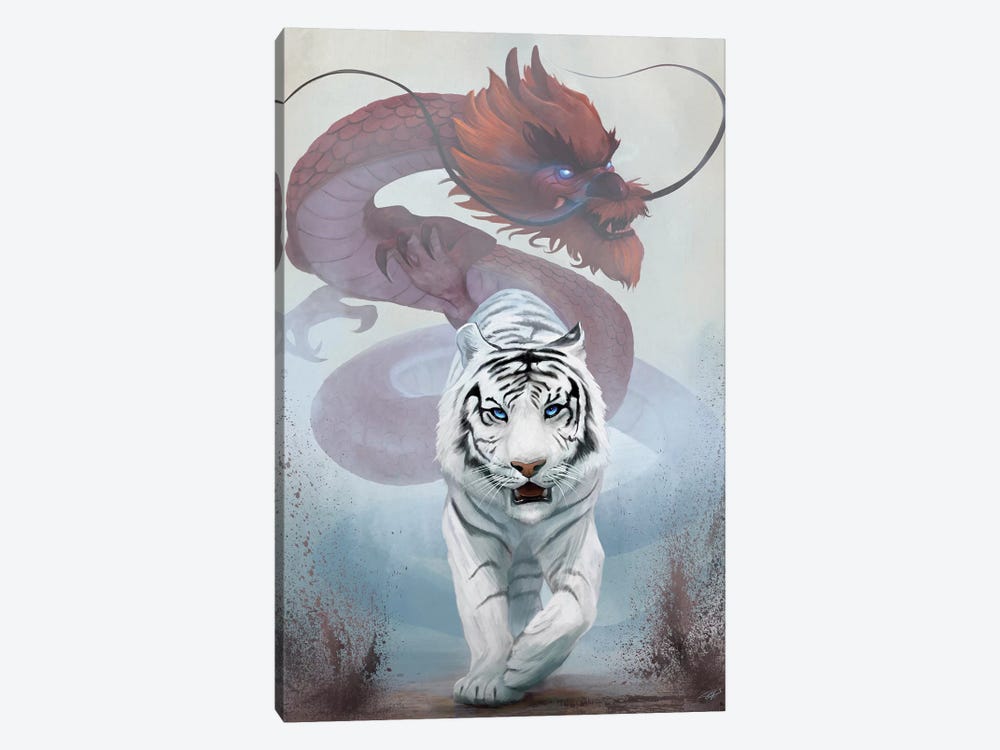The Tiger And The Dragon by Steve Goad 1-piece Canvas Art