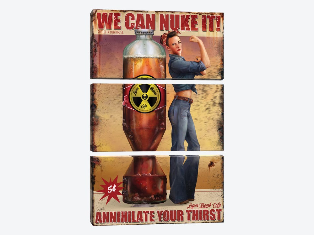 We Can Nuke It by Steve Goad 3-piece Canvas Art Print