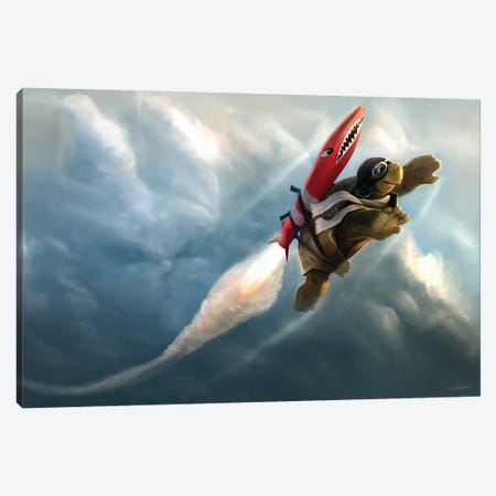 Outrunning The Clouds Canvas Print #GOA44} by Steve Goad Canvas Print