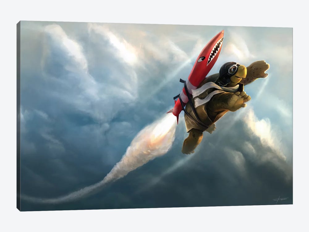 Outrunning The Clouds by Steve Goad 1-piece Canvas Art Print