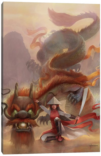 Vietnamese Warrior Canvas Art Print - Dragon Art