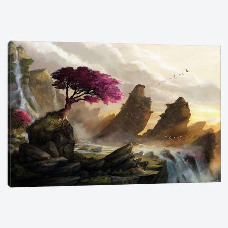 Blossom Sunset Canvas Print #GOA7} by Steve Goad Art Print