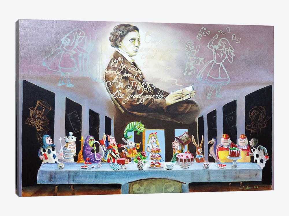 Alice In Wonderland The Last Supper by Gordon Bruce 1-piece Canvas Wall Art