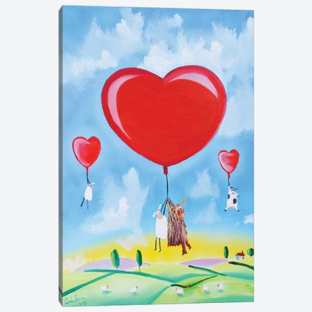 Balloon Hearts Canvas Print #GOB16} by Gordon Bruce Canvas Art Print