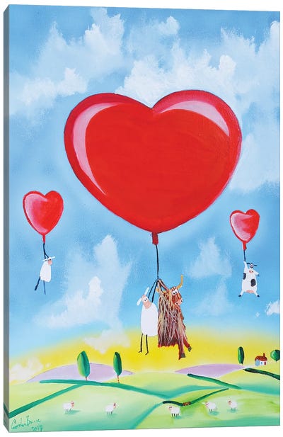 Balloon Hearts Canvas Art Print - Gordon Bruce