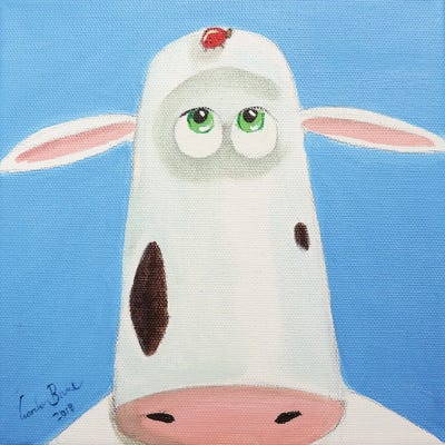 Cow And A Ladybird by Gordon Bruce metal wall art