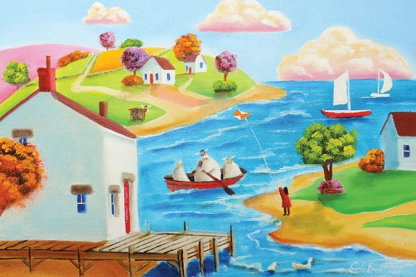 Rowboats: Cow And A Sheep In A Boat by Gordon Bruce