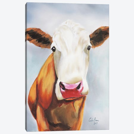 Cow Portrait Canvas Print #GOB28} by Gordon Bruce Canvas Art Print