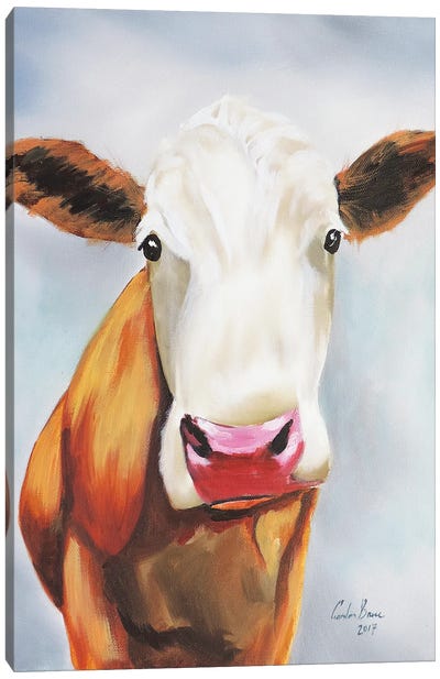 Cow Portrait Canvas Art Print - Gordon Bruce