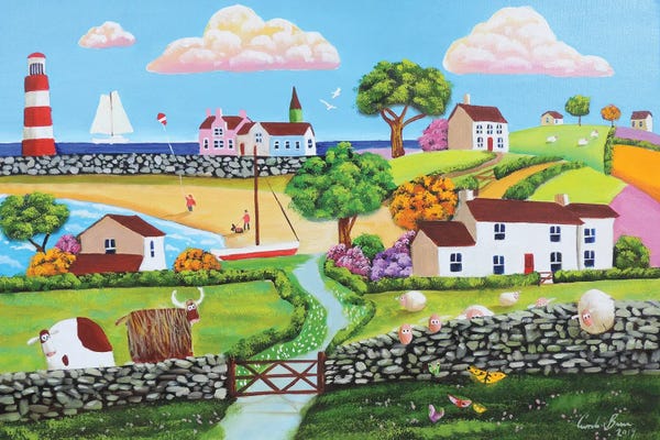 Highland Cow Seaside