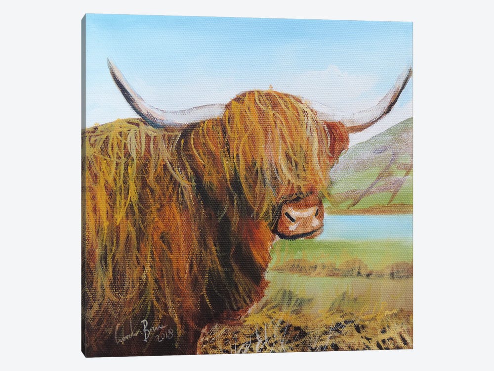 Highland Cow by Gordon Bruce 1-piece Canvas Artwork