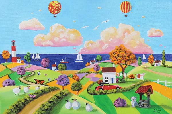 Hot Air Balloons: Balloons At The Seaside by Gordon Bruce