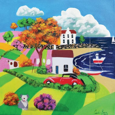 New Red Car by Gordon Bruce canvas print