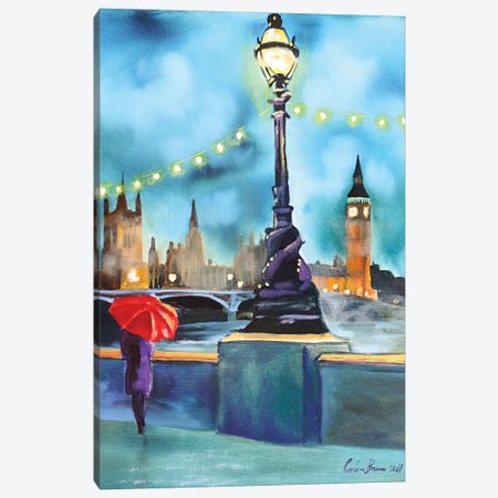 Lights Of London Canvas Print #GOB40} by Gordon Bruce Art Print