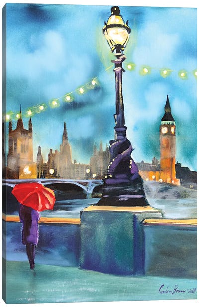 Lights Of London Canvas Art Print - Gordon Bruce
