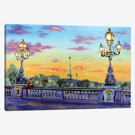 Paris Lights Canvas Print #GOB44} by Gordon Bruce Canvas Art