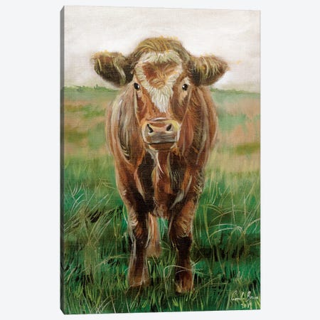Portrait Of A Cow Canvas Print #GOB46} by Gordon Bruce Canvas Wall Art