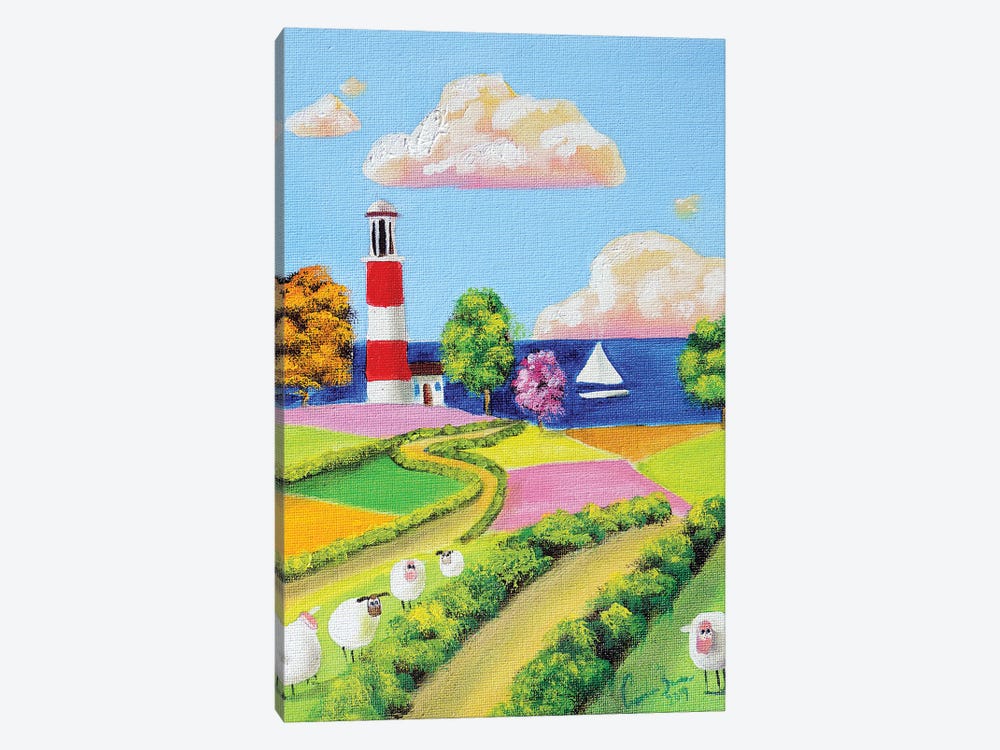 Sheep & A Lighthouse by Gordon Bruce 1-piece Art Print