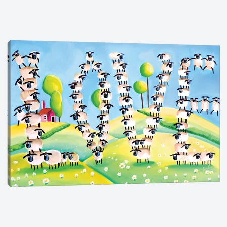 Sheep Love Canvas Print #GOB55} by Gordon Bruce Art Print