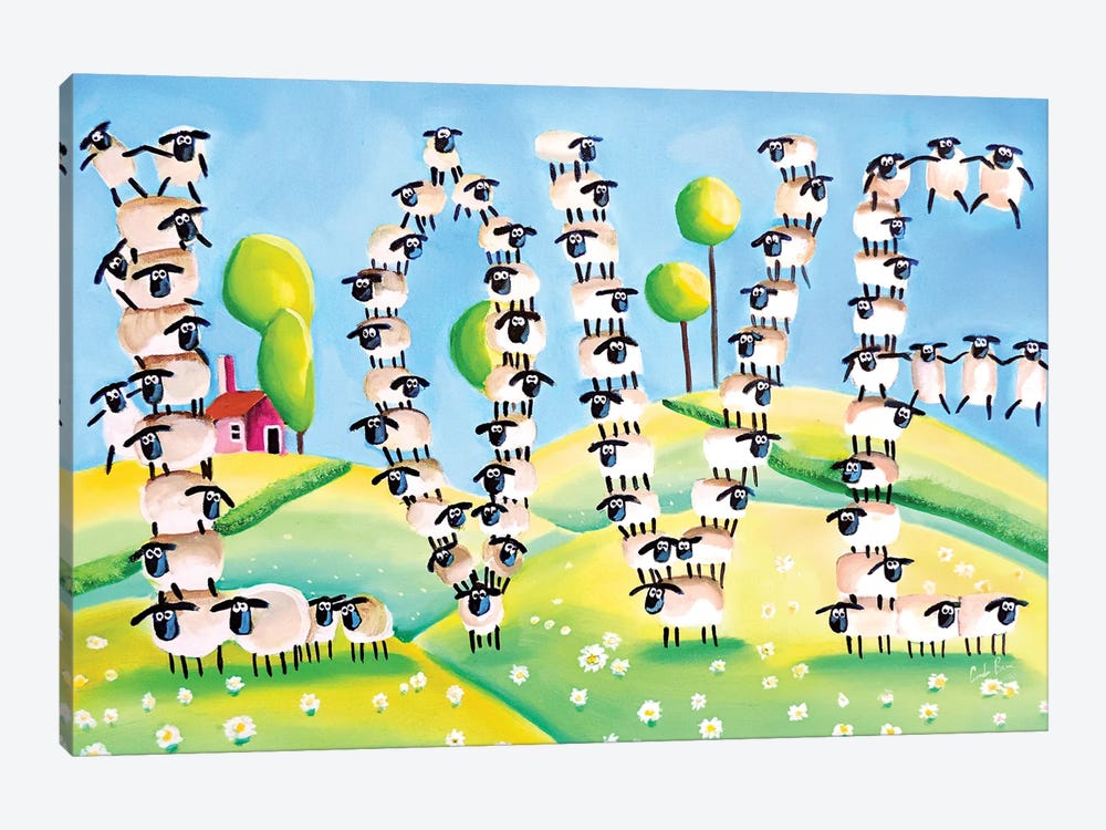 Sheep Love by Gordon Bruce 1-piece Canvas Art Print