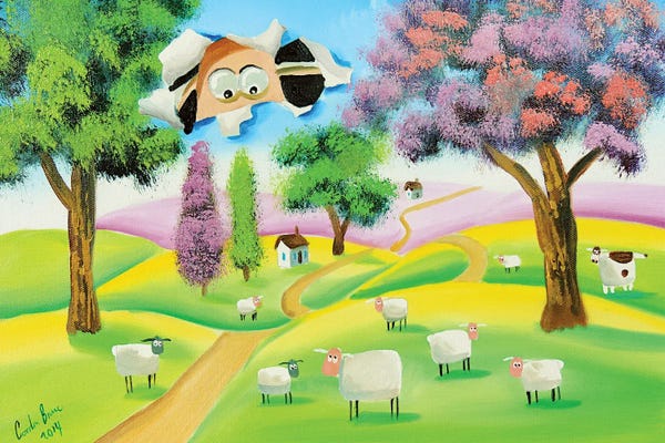 Sheep Through The Canvas