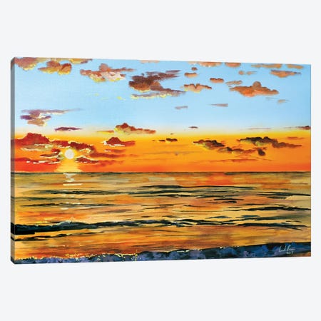 Summer Sunset Canvas Print #GOB59} by Gordon Bruce Canvas Wall Art