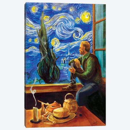 Van Gogh At His Window Canvas Print #GOB64} by Gordon Bruce Canvas Artwork