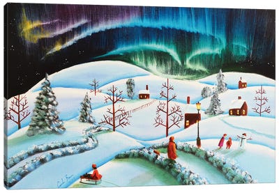 The Northern Lights Canvas Art Print - Aurora Borealis Art