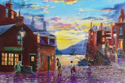 Crofter's Inn by Gordon Bruce framed canvas print