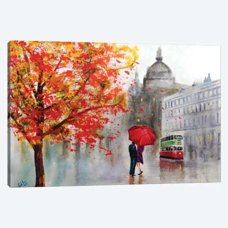 Autumn Rain Canvas Print #GOB72} by Gordon Bruce Canvas Wall Art