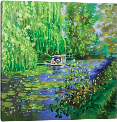 Monet Water Lily Pond Canvas Art Print - Willow Tree Art