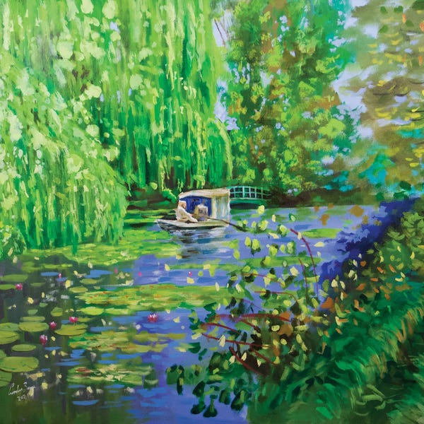 Willow Trees: Monet Water Lily Pond by Gordon Bruce