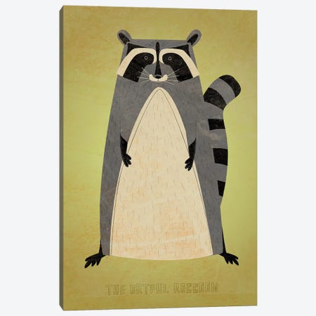 The Artful Raccoon Canvas Print #GOL267} by John Golden Canvas Print