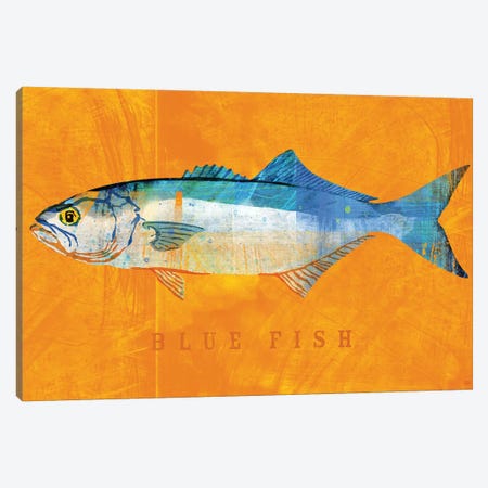 Blue Fish Canvas Print #GOL31} by John Golden Canvas Art
