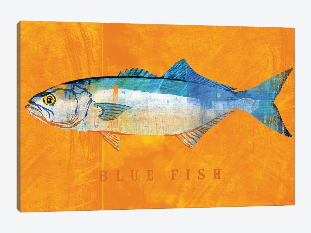 Blue Fish by John Golden 1-piece Canvas Wall Art