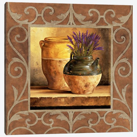 Vases With Lavender Canvas Print #GON9} by Andres Gonzales Art Print