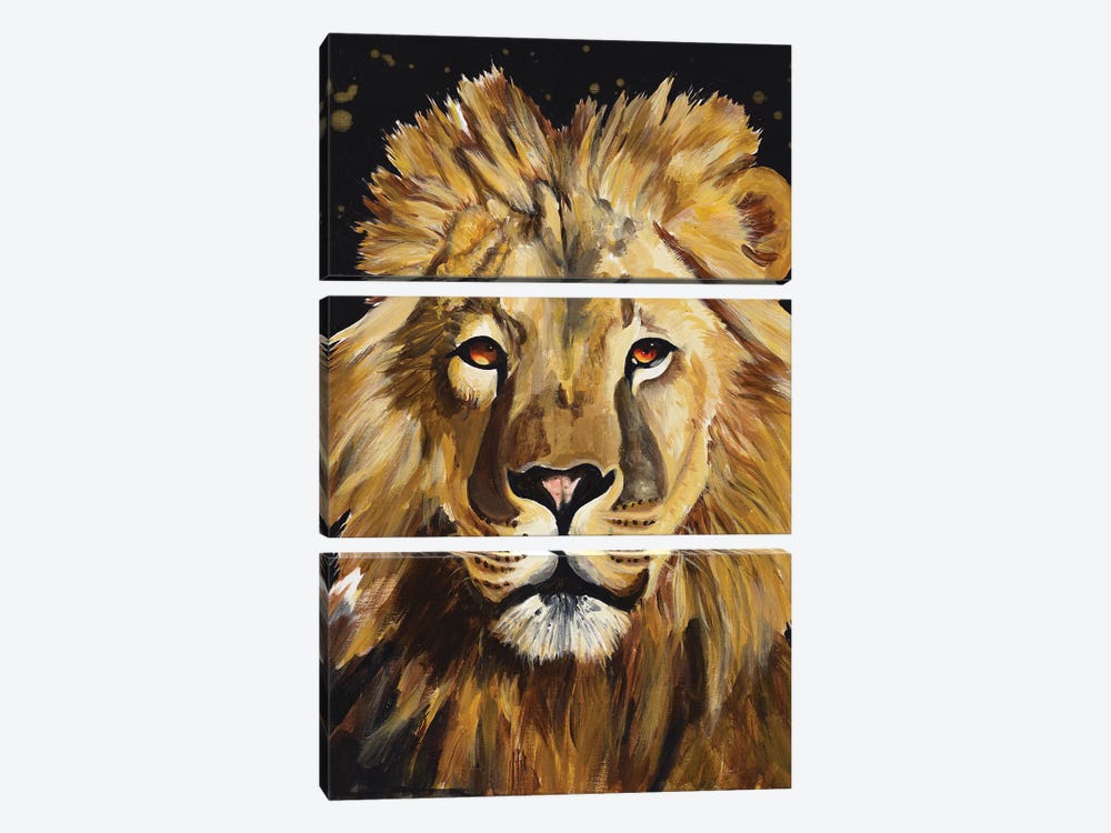 Lion by Chelsea Goodrich 3-piece Canvas Print